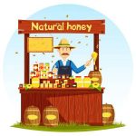 70361776-agronom-selling-honey-at-market-stall-or-showcase