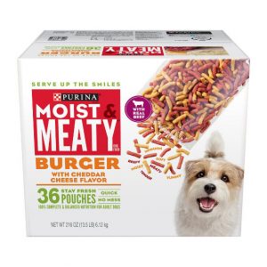 Purina Moist & Meaty Burger With Cheddar Cheese Flavor Adult Dry Dog Food-petsourcing